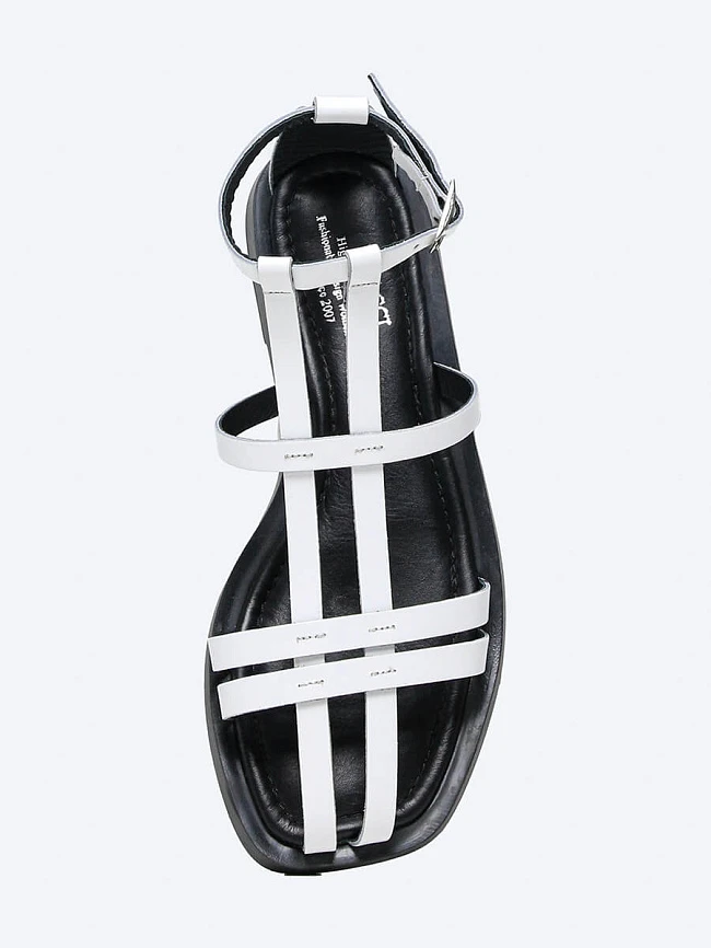 Сандалии женские летние, цвет белый, натуральная кожа 136755 | 4