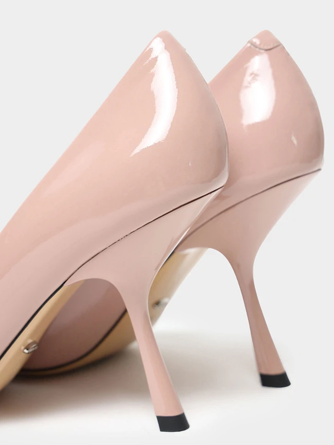 Туфли женские всесезонные, цвет пудровый, натуральная лаковая кожа 944106 | 6