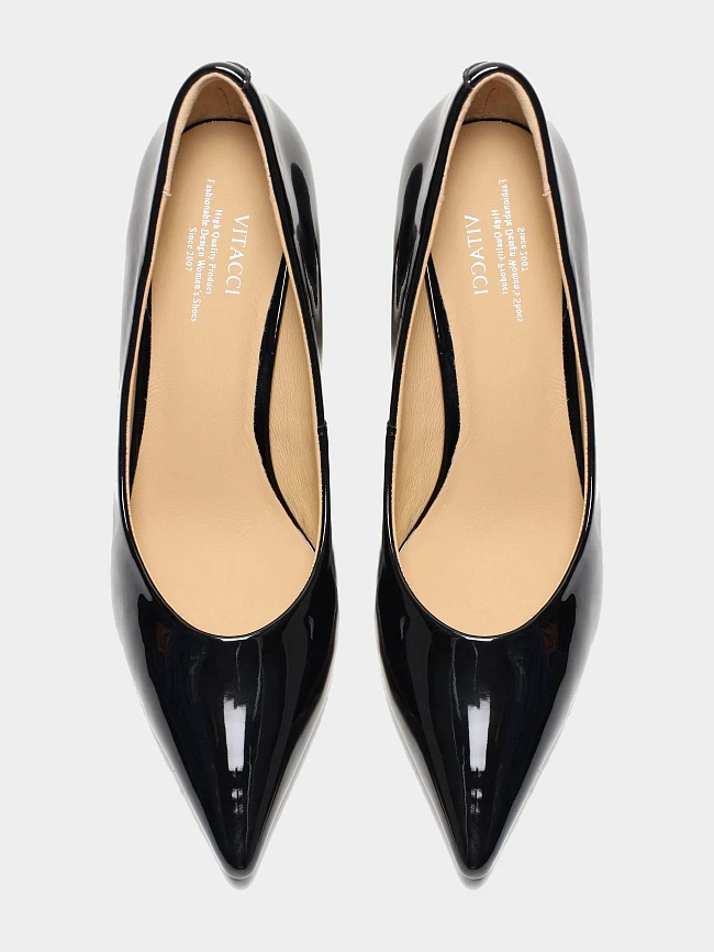 Туфли женские всесезонные, цвет черный, натуральная лаковая кожа 7210388 | 5