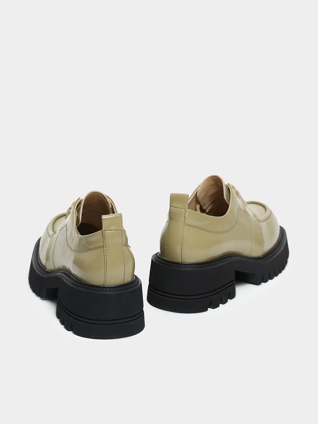 Полуботинки женские всесезонные, цвет хаки, натуральная кожа 1820163 | 4