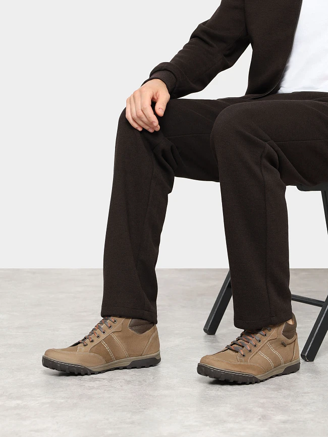 Кеды мужские демисезонные, цвет рыжий, натуральный нубук M969002 | 12