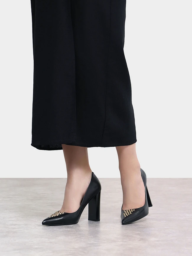 Туфли женские всесезонные, цвет черный, натуральная кожа 1493771 | 8