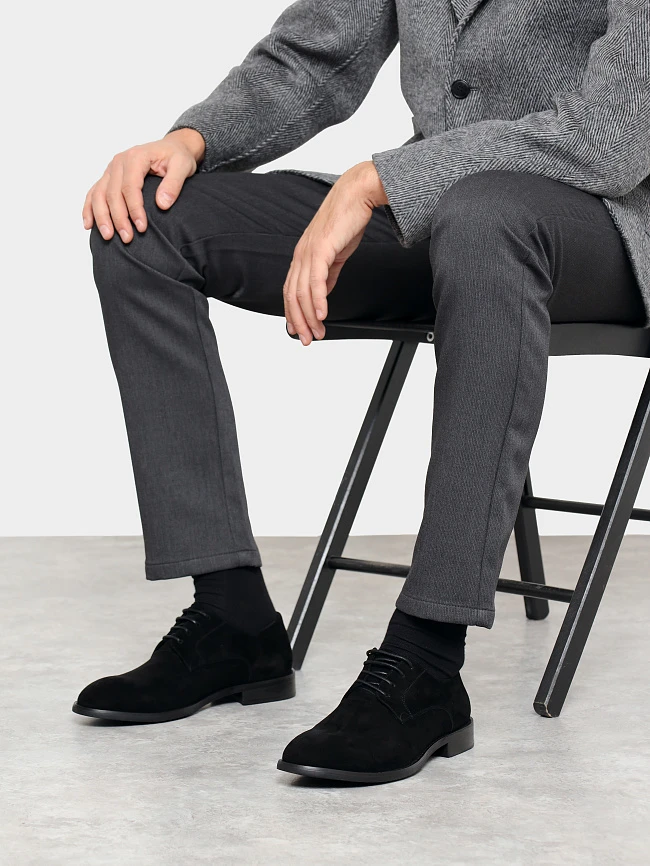 Полуботинки мужские всесезонные, цвет черный, натуральный велюр M1782509 | 10