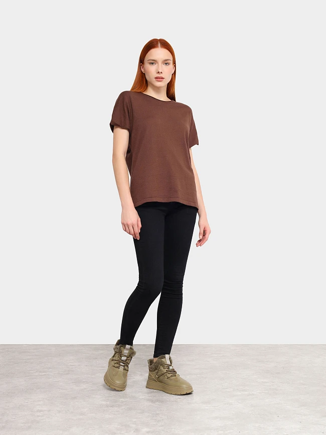 Кеды женские зимние, цвет хаки, натуральная кожа и полимерные материалы/натуральный спилок 1848097M | 12