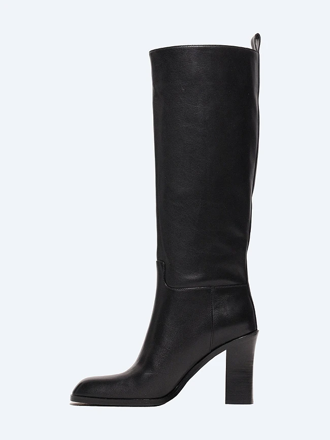 Сапоги женские демисезонные, цвет черный, натуральная кожа 1494518 | 3