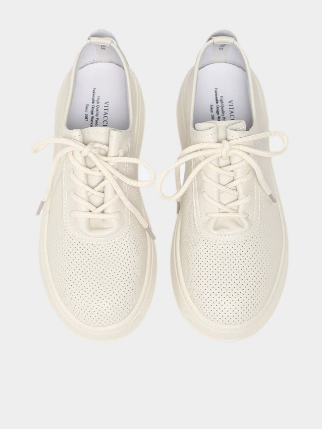 Полуботинки женские всесезонные, цвет молочный, натуральная кожа и полимерные материалы 6810045 | 5