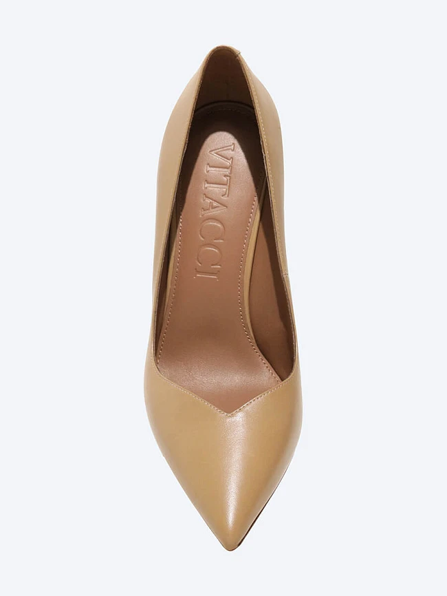 Туфли женские всесезонные, цвет бежевый, натуральная кожа 1494820 | 2