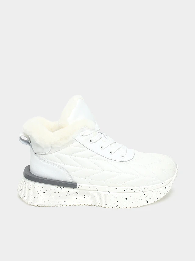 Ботинки женские зимние, цвет белый, текстиль/натуральная кожа и полимерные материалы 24VC118M | 1