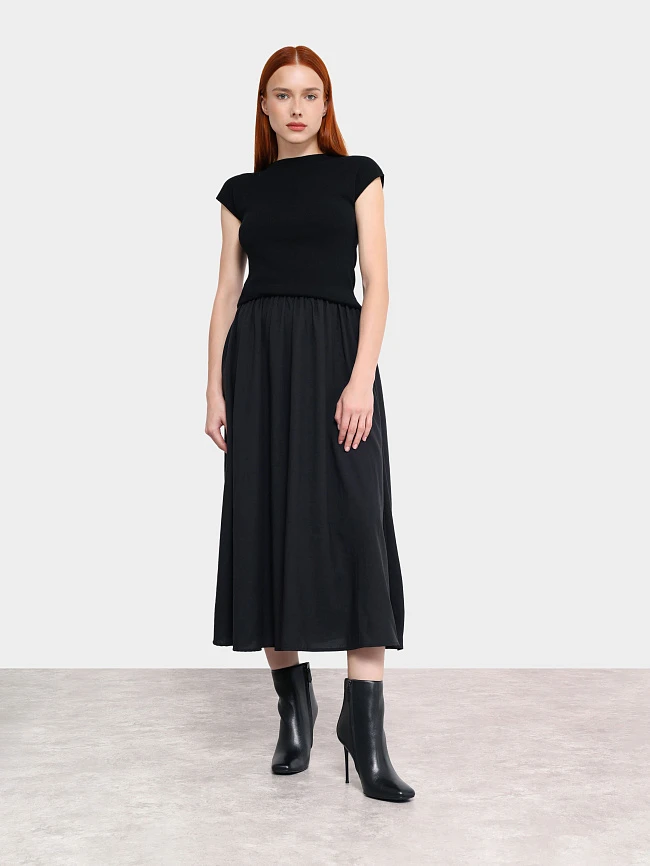 Полусапоги женские демисезонные, цвет черный, натуральная кожа 1492995 | 12