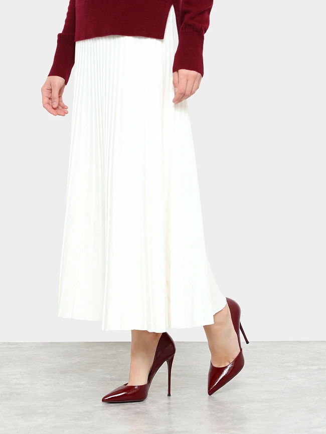 Туфли женские всесезонные, цвет бордовый, натуральная кожа 497013 | 7