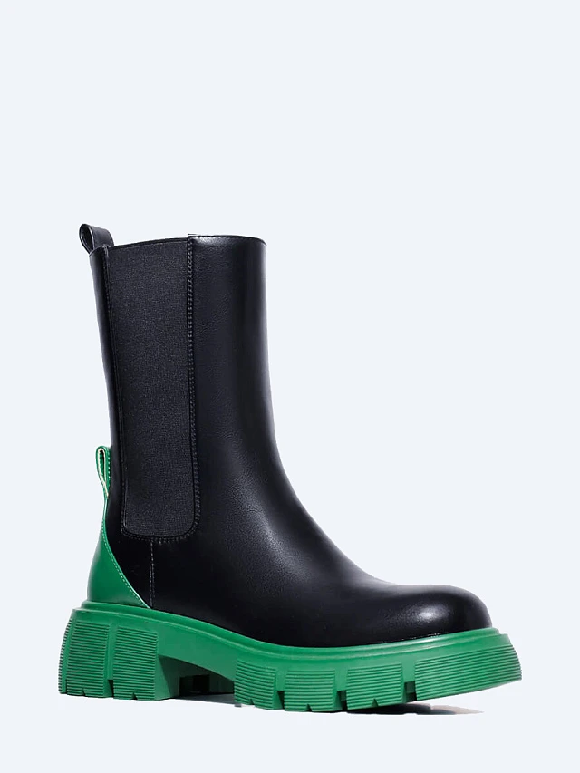 Ботинки женские демисезонные, цвет черный, искусственная кожа 1847423 | 1