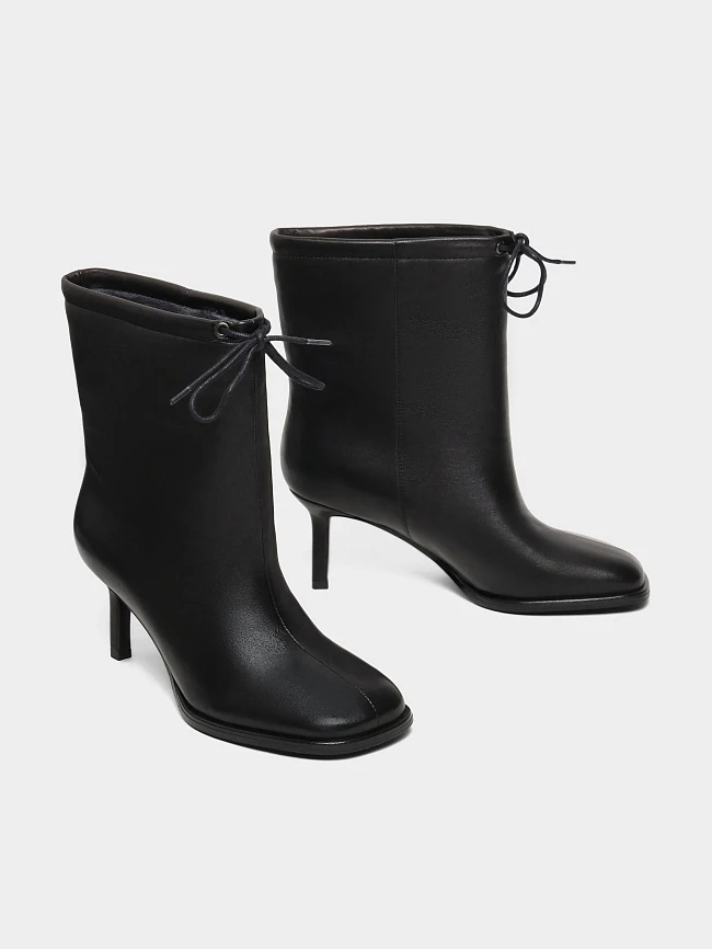 Полусапоги женские всесезонные, цвет черный, натуральная кожа 1731204 | 3