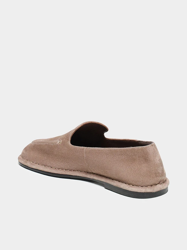 Лоферы женские всесезонные, цвет мокко, натуральный велюр 7210551 | 3