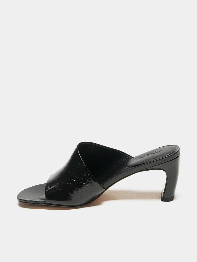 Сабо женские летние, цвет черный, натуральная масляная кожа 1731351 | 9