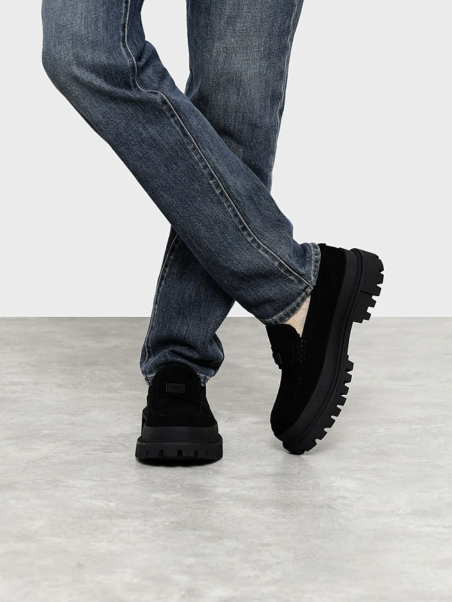 Лоферы мужские зимние, цвет черный, натуральный велюр M1022611M | 8