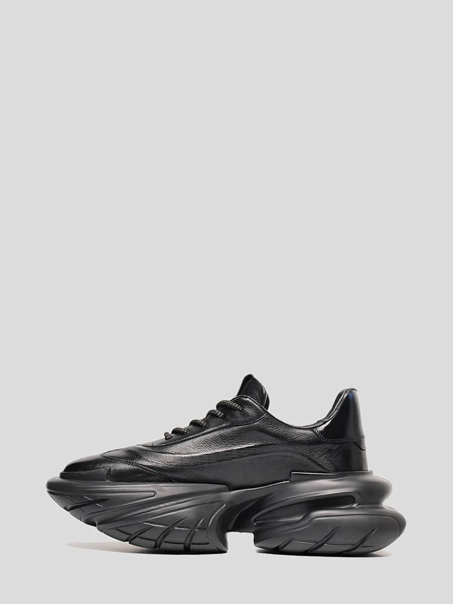 Кроссовки мужские демисезонные, цвет черный, натуральная кожа M1781489 | 4