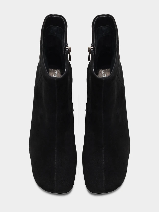 Полусапоги женские всесезонные, цвет черный, натуральный велюр 642223 | 5