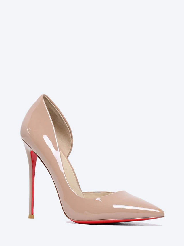 Туфли женские всесезонные, цвет бежевый, натуральная лаковая кожа 496081P2 | 1