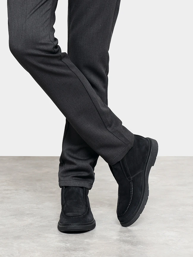 Ботинки мужские зимние, цвет серый, натуральный спилок M801042M | 9