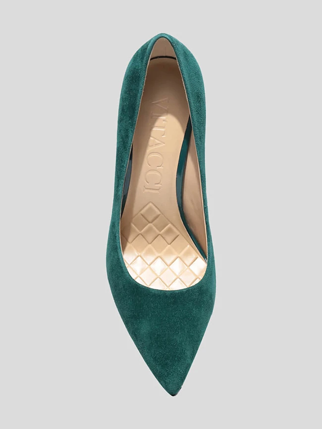 Туфли 1852370 женские цвет зеленый, натуральный велюр 1852370 | 4