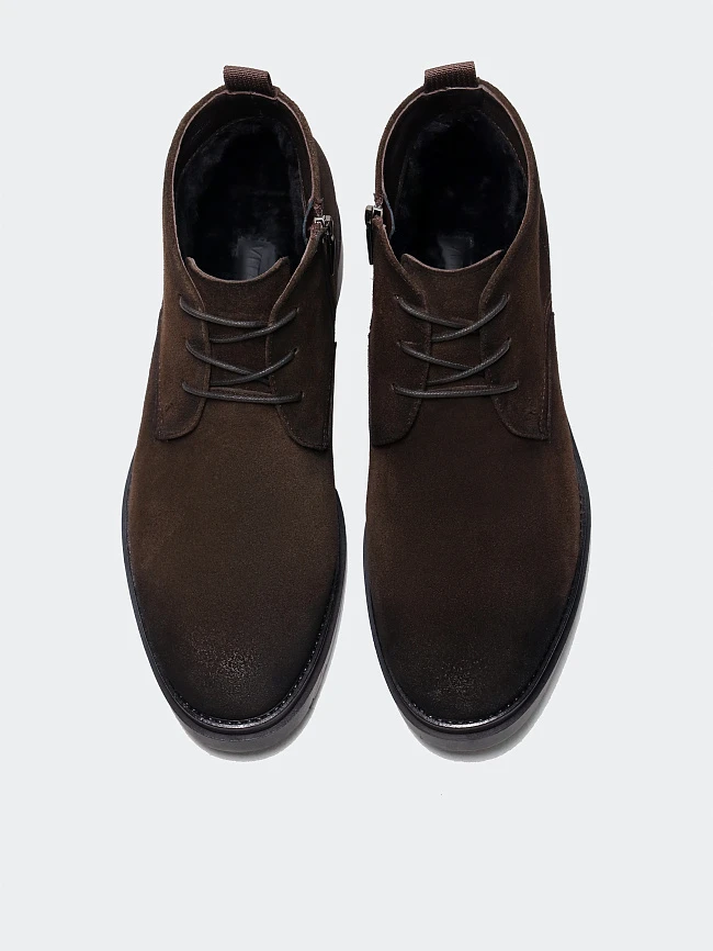 Ботинки мужские зимние, цвет коричневый, натуральный спилок M1782559M | 5