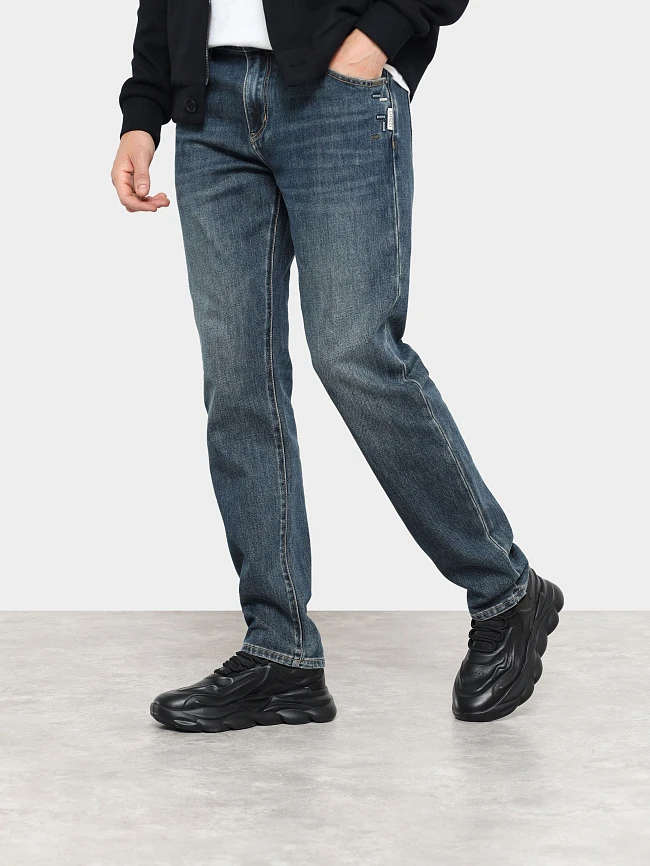 Кроссовки мужские демисезонные, цвет черный, натуральная кожа/текстиль M59VC011 | 7