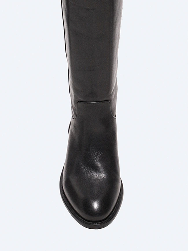 Сапоги женские демисезонные, цвет черный, натуральная кожа 1494503 | 4