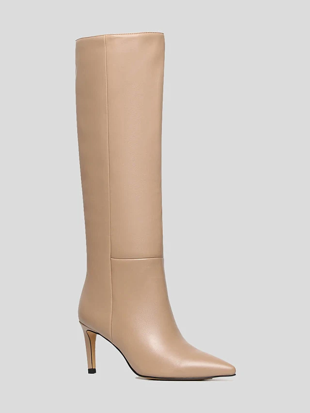 Сапоги женские демисезонные, цвет бежевый, искусственная кожа 1398723 | 1