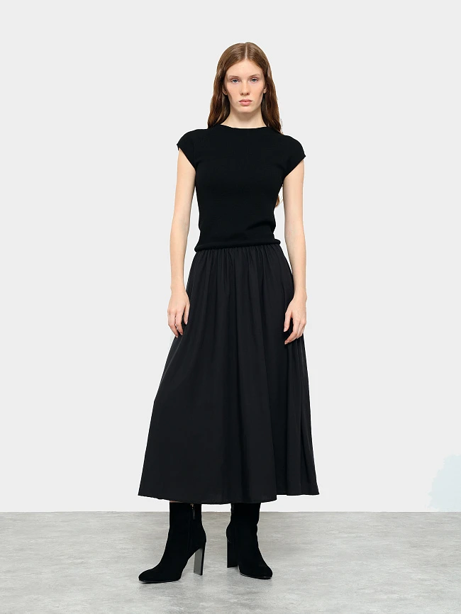 Ботильоны женские зимние, цвет черный, натуральный велюр 1494758M | 12