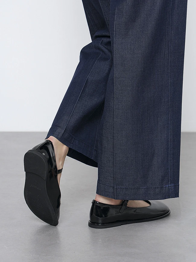 Балетки женские всесезонные, цвет черный, натуральная кожа и полимерные материалы 1849712 | 8