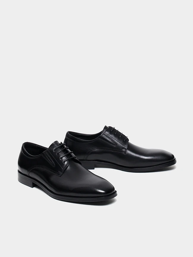 Полуботинки мужские всесезонные, цвет черный, натуральная кожа M1022940 | 3