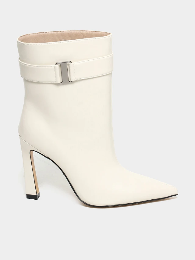 Полусапоги женские всесезонные, цвет молочный, натуральная кожа 6550455 | 1