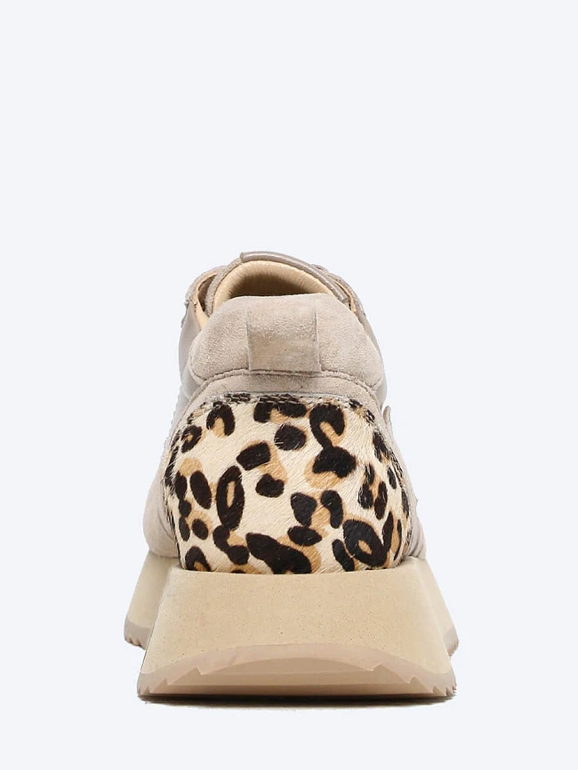 Кроссовки женские демисезонные, цвет бежевый, натуральная кожа/натуральный велюр 1013508-1 | 5