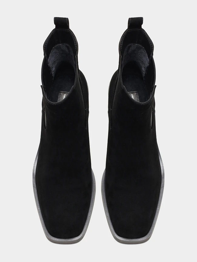 Полусапоги женские демисезонные, цвет черный, натуральный велюр 1494506 | 5