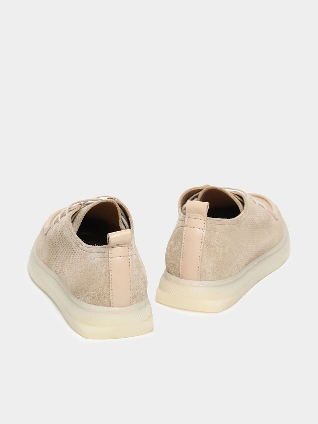 Полуботинки женские демисезонные, цвет бежевый, натуральный спилок 136475 | 4