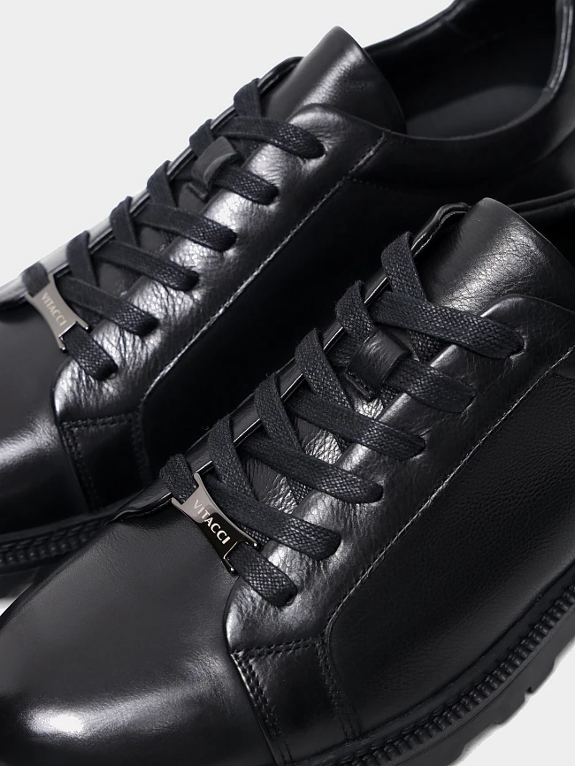 Кеды мужские демисезонные, цвет черный, натуральная кожа M1782560 | 6