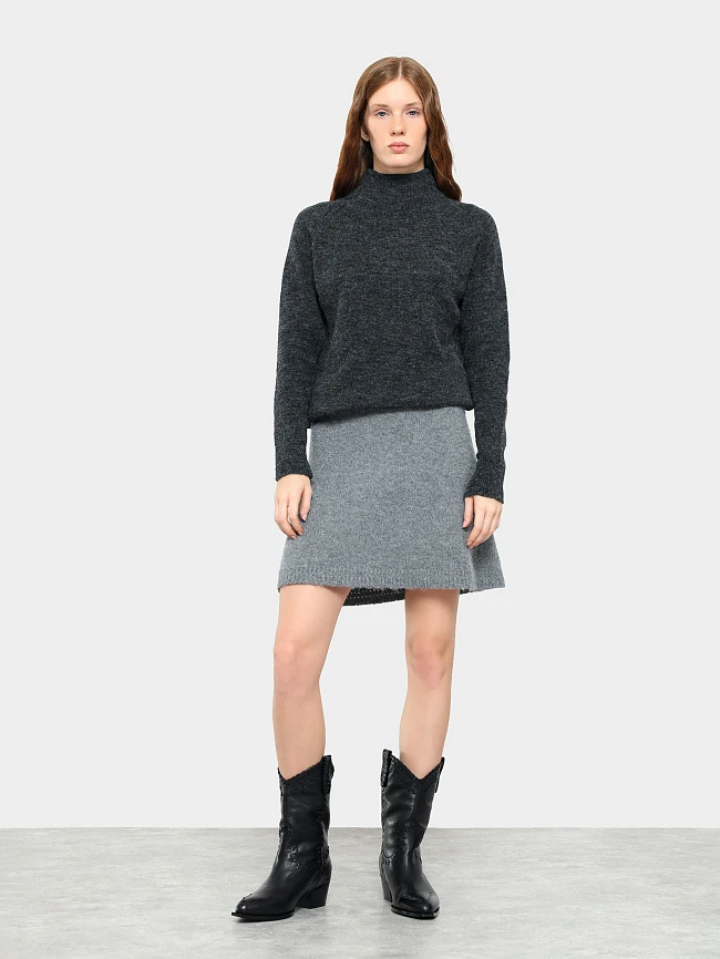 Сапоги женские зимние, цвет черный, натуральная кожа 642293M | 12