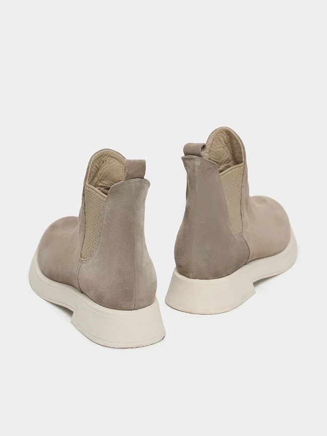 Ботинки женские демисезонные, цвет мокко, натуральный спилок 136555 | 4