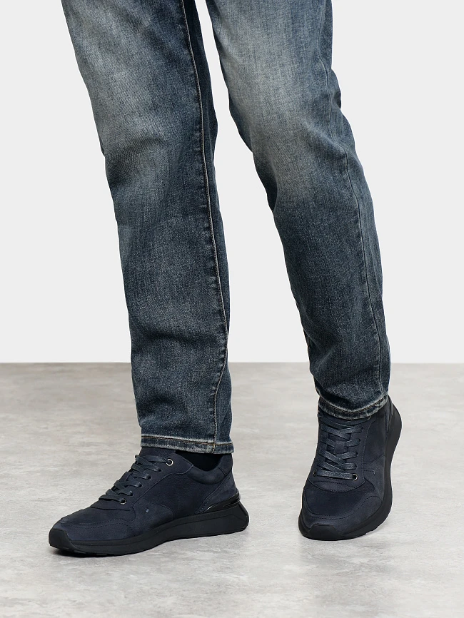 Кроссовки мужские демисезонные, цвет синий, натуральный нубук M1782601 | 7