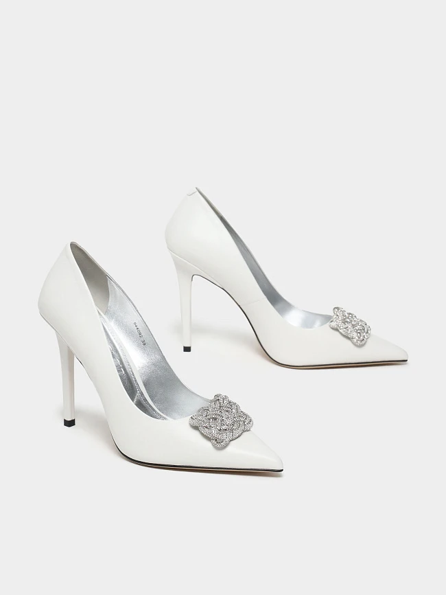 Туфли женские всесезонные, цвет белый, натуральная кожа 944092 | 3