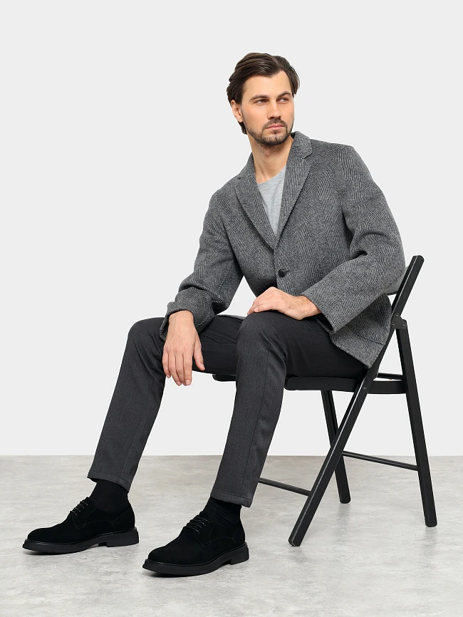 Полуботинки мужские всесезонные, цвет черный, натуральный велюр M1022904 | 11