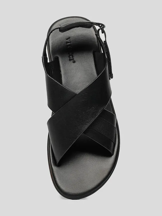 Сандалии мужские летние, цвет черный, натуральная кожа M1781378 | 4