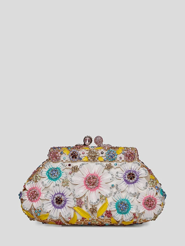 Клатчи C0935-31P женские цвет мультиколор, текстиль/стразы C0935-31P       | 1
