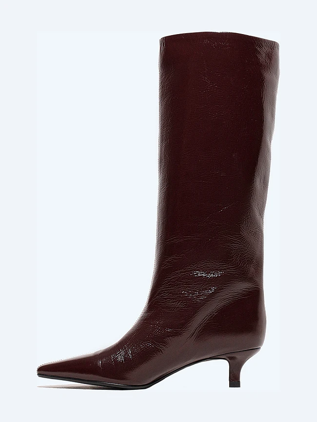 Сапоги женские демисезонные, цвет бордовый, натуральная масляная кожа 1013761 | 3