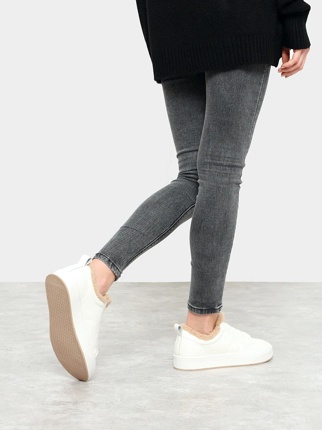 Кеды женские зимние, цвет белый, искусственная кожа 3630310M | 8