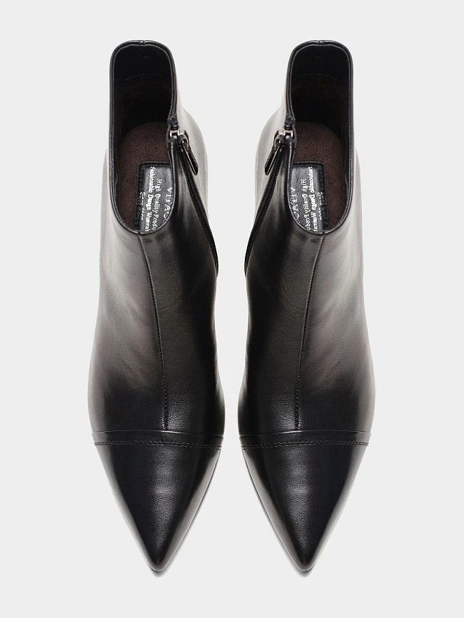 Ботильоны женские всесезонные, цвет черный, натуральная кожа 17VC400 | 5