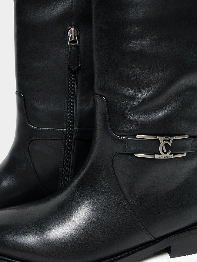 Ботфорты женские зимние, цвет черный, натуральная кожа 1494633M | 6