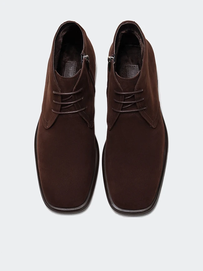 Ботинки мужские демисезонные, цвет коричневый, натуральный велюр M1022970 | 5