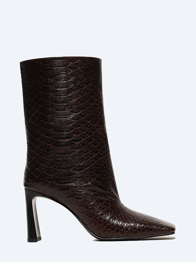 Полусапоги женские демисезонные, цвет коричневый, натуральная кожа 1494717 | 2