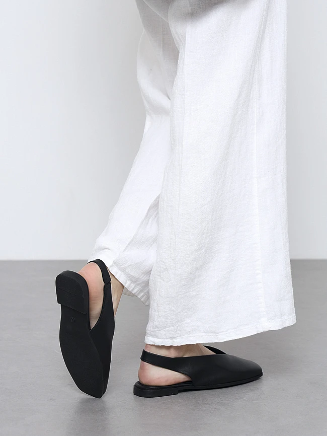 Туфли женские летние, цвет черный, натуральная кожа и полимерные материалы 1849796 | 8